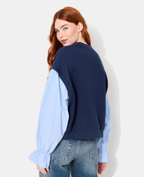 Sweat avec manches chemise effet 2 en 1 - PIMKIE - 6