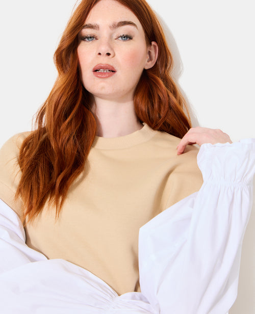 Sweat avec manches chemise effet 2 en 1 - PIMKIE - 2