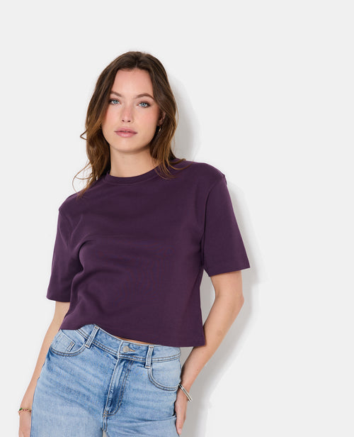 T-shirt ample et court col rond - PIMKIE - 5