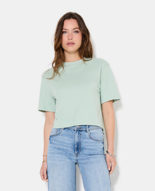 T-shirt ample et court col rond - PIMKIE - 1
