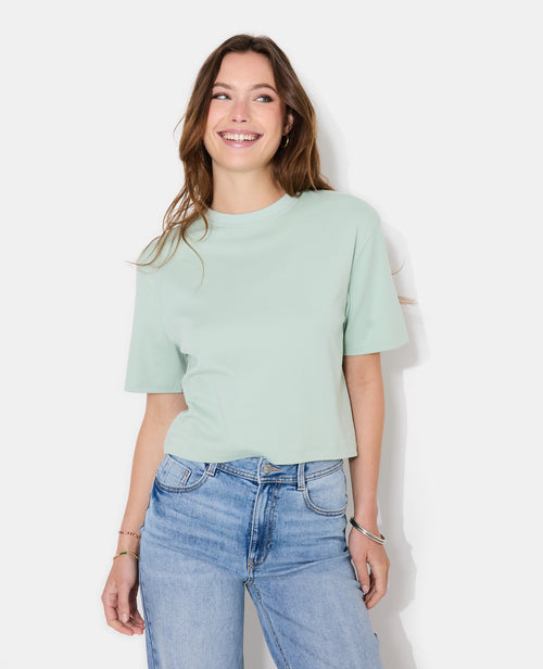 T-shirt ample et court col rond - PIMKIE - 5