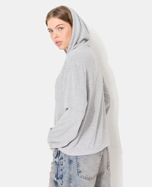 T-shirt manches longues en tissu doux avec capuche - PIMKIE - 7