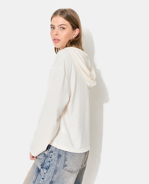 T-shirt manches longues en tissu doux avec capuche - PIMKIE - 6