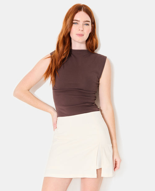 T-shirt sans manches avec col montant et fronces - PIMKIE - 7