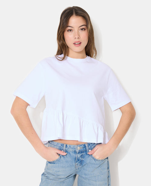 T-shirt avec volant asymétrique - PIMKIE - 1