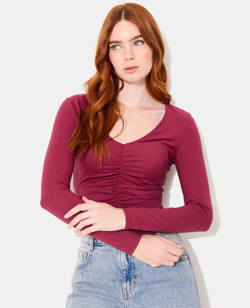 T-shirt manches longues avec fronces - PIMKIE - 5