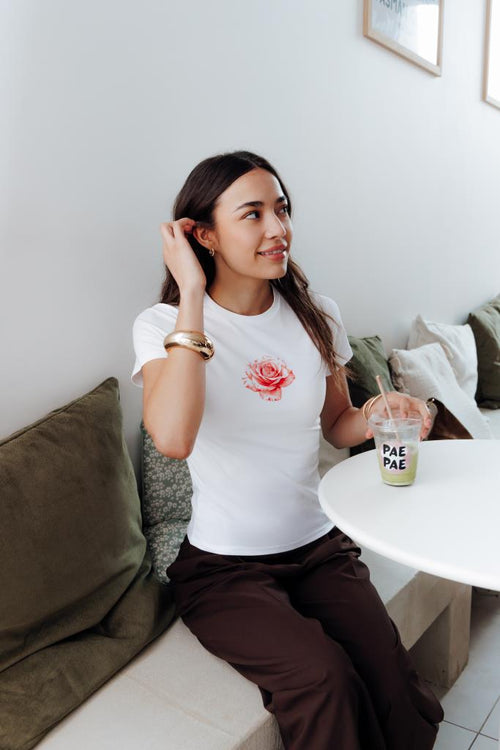 T-shirt ajusté avec rose - PIMKIE - 1