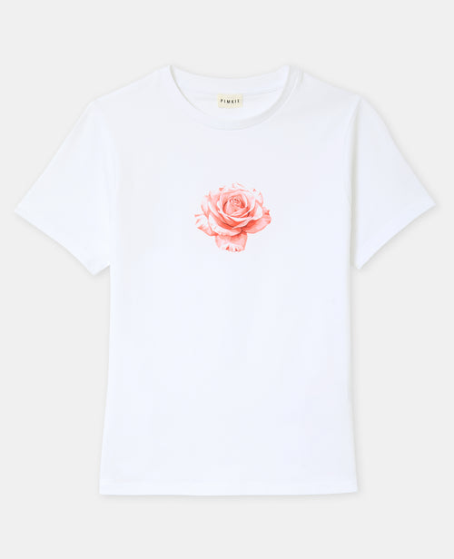 T-shirt ajusté avec rose - PIMKIE - 4