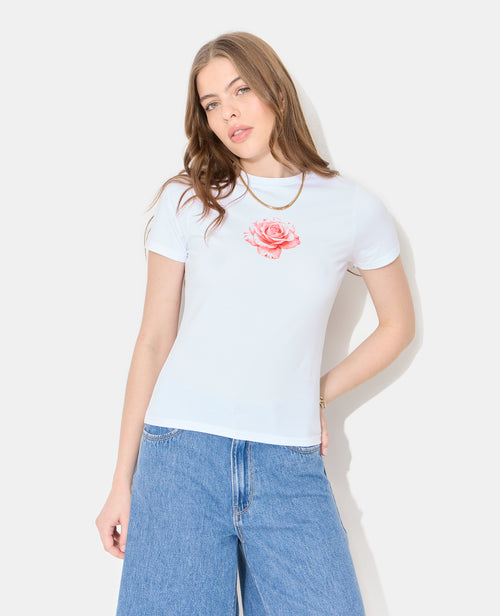 T-shirt ajusté avec rose - PIMKIE - 5