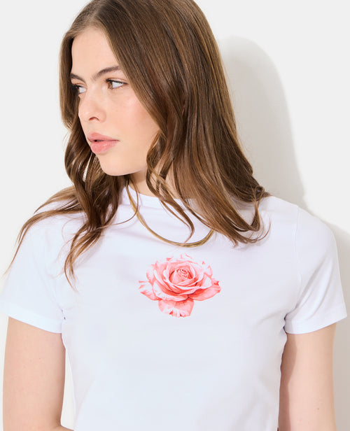 T-shirt ajusté avec rose - PIMKIE - 7