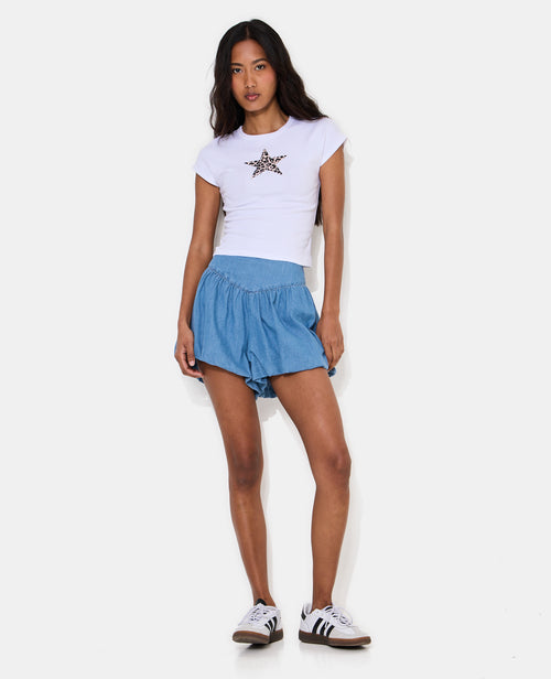 T-shirt ajusté col rond avec étoile motif léopard - PIMKIE - 3