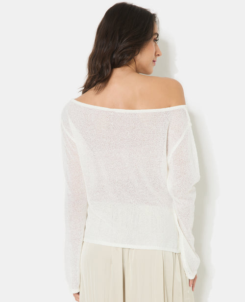 Pull en maille légère et transparente manches flare - PIMKIE - 6