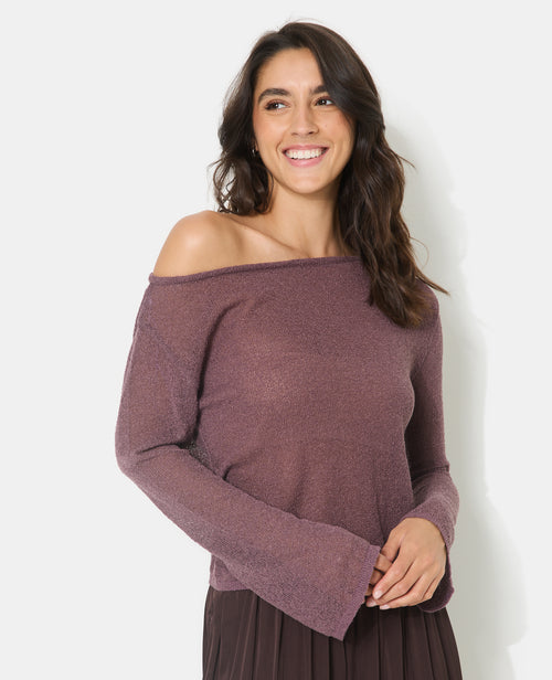 Pull en maille légère et transparente manches flare - PIMKIE - 7