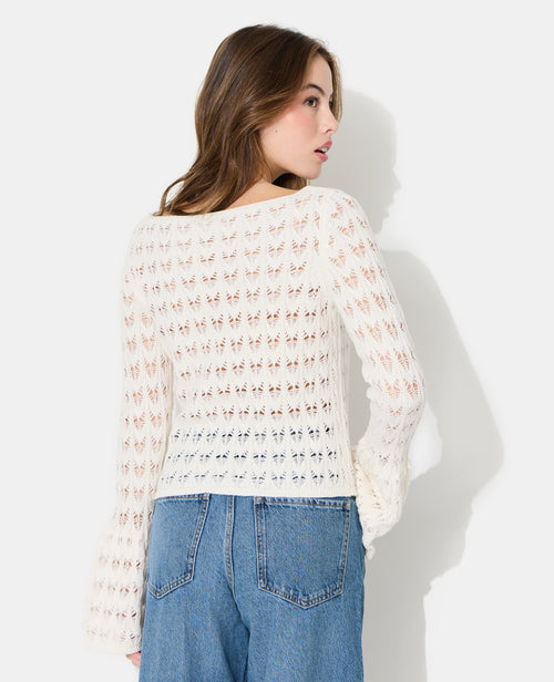 Gilet en maille ajourée avec boutons perles - PIMKIE - 6