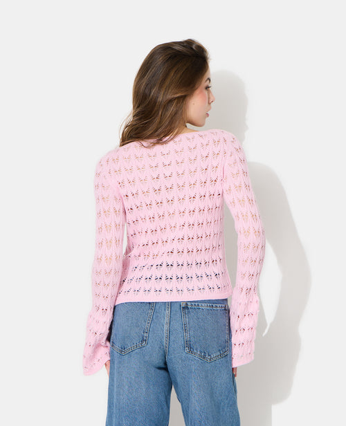 Gilet en maille ajourée avec boutons perles - PIMKIE - 6