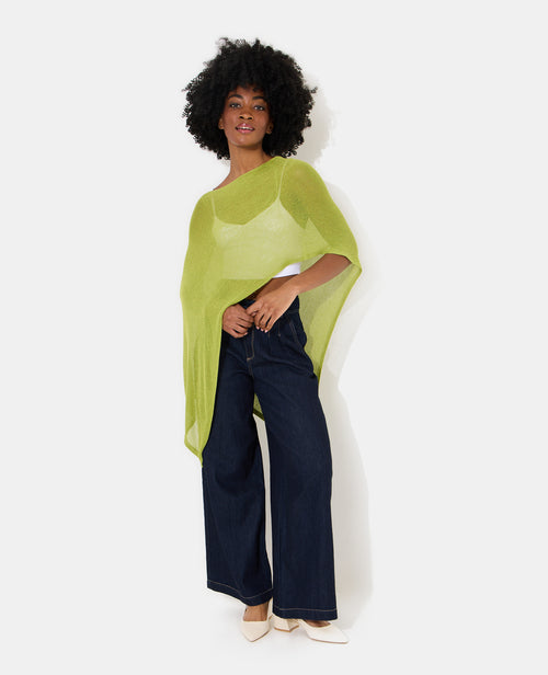 Pull châle asymétrique en maille ajourée - PIMKIE - 3