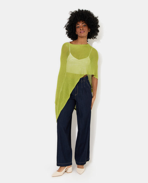 Pull châle asymétrique en maille ajourée - PIMKIE - 5