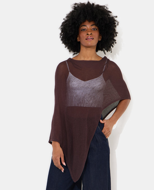 Pull châle asymétrique en maille ajourée - PIMKIE - 1