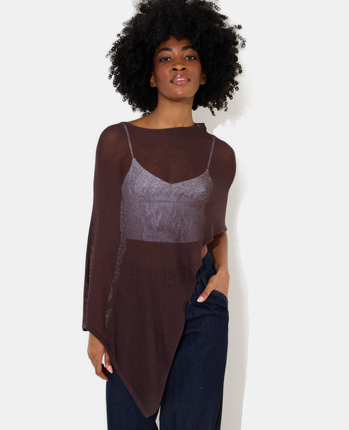 Pull châle asymétrique en maille ajourée - PIMKIE - 5