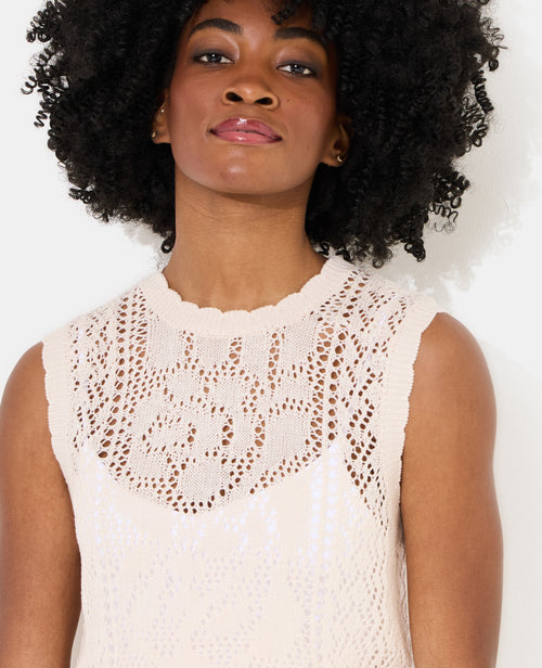 Pull sans manches en maille ajourée - PIMKIE - 2