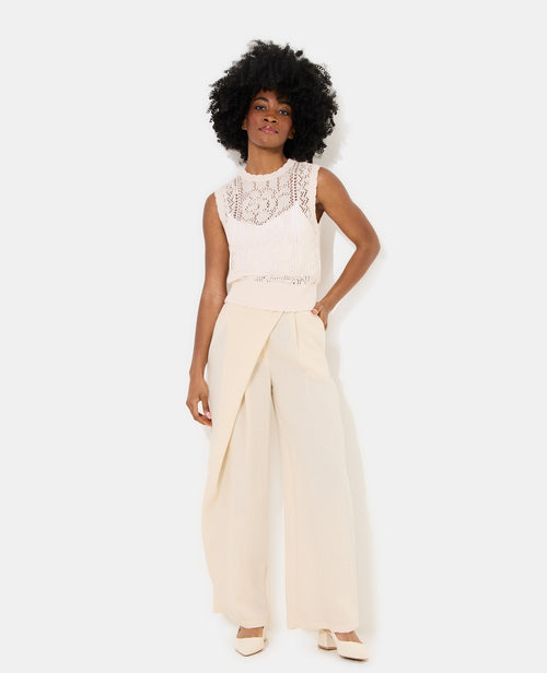 Pull sans manches en maille ajourée - PIMKIE - 2