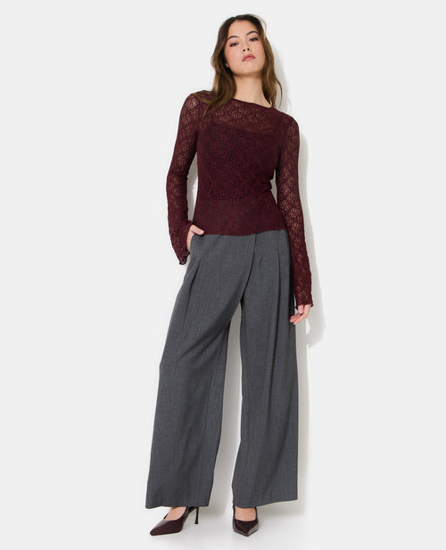 Top en dentelle manches flare - PIMKIE - 3