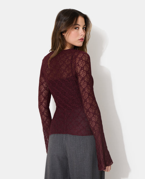 Top en dentelle manches flare - PIMKIE - 6