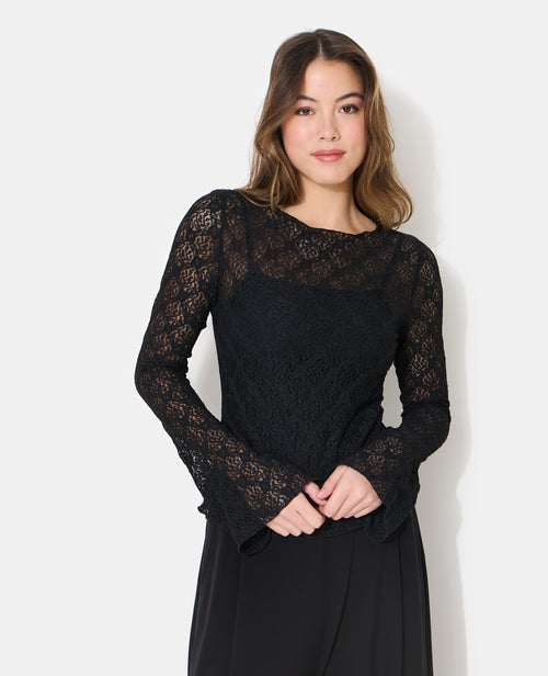 Top en dentelle manches flare - PIMKIE - 1