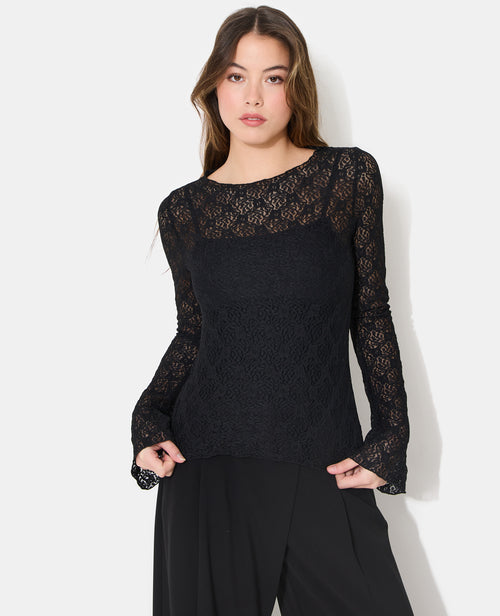 Top en dentelle manches flare - PIMKIE - 5