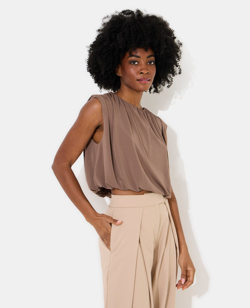 Top boule sans manches en maille fluide - PIMKIE - 1
