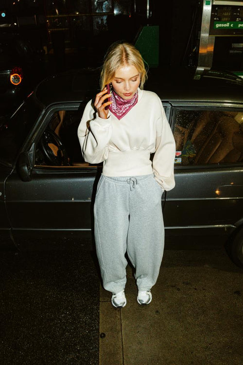 Sweat court avec bord-côtes large - PIMKIE - 1