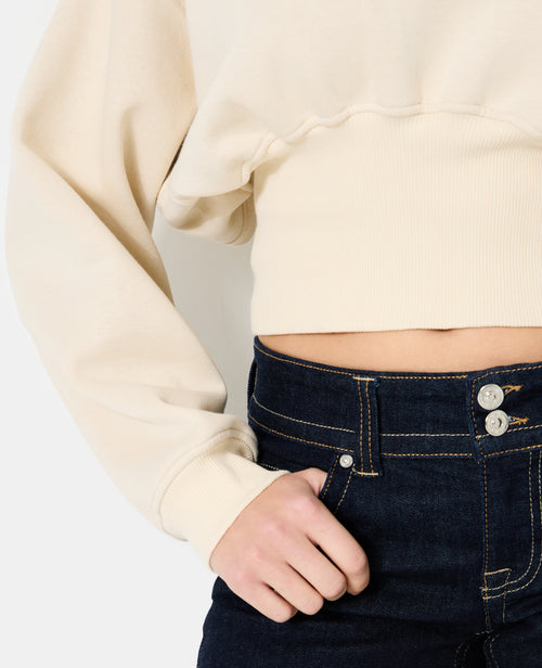 Sweat court avec bord-côtes large - PIMKIE - 2