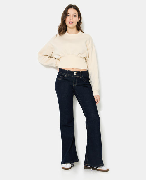 Sweat court avec bord-côtes large - PIMKIE - 3