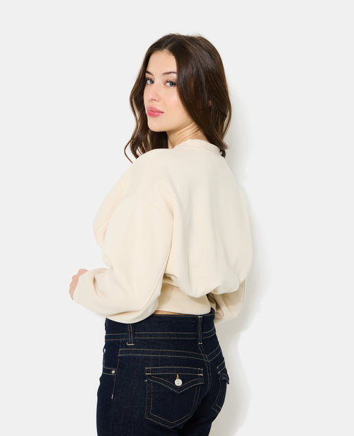 Sweat court avec bord-côtes large - PIMKIE - 6