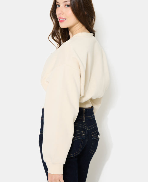 Sweat court avec bord-côtes large - PIMKIE - 7