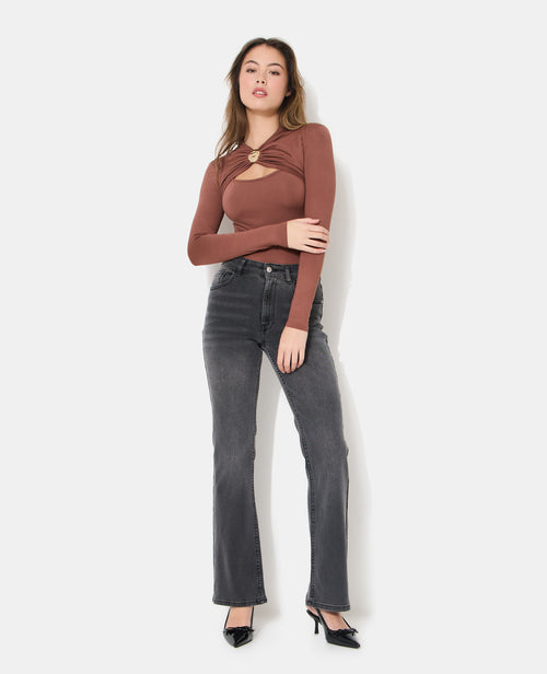 Body manches longues avec détail bijou - PIMKIE - 3