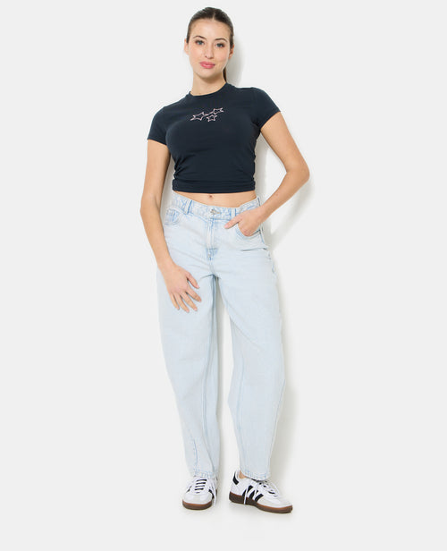 T-shirt ajusté avec étoiles brodées - PIMKIE - 5