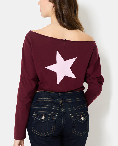 Top manches chauve-souris avec étoile contrastée - PIMKIE - 2