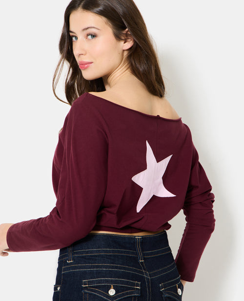 Top manches chauve-souris avec étoile contrastée - PIMKIE - 5