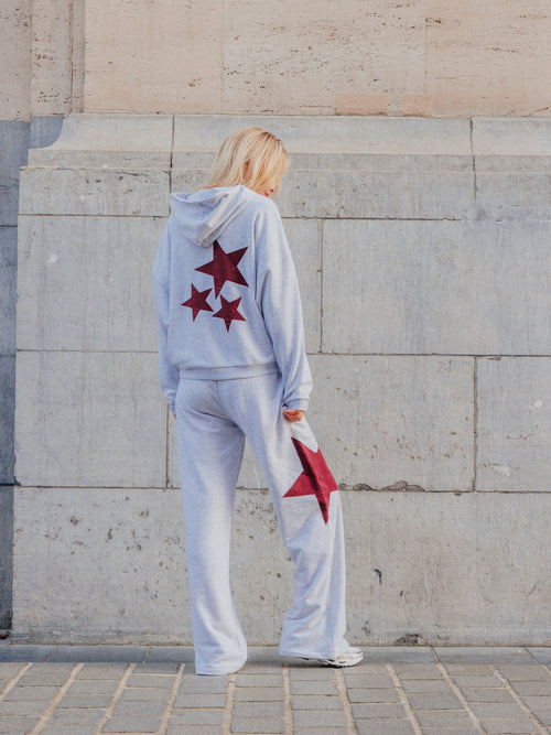 Sweat capuche oversize avec étoiles contrastées - PIMKIE - 1