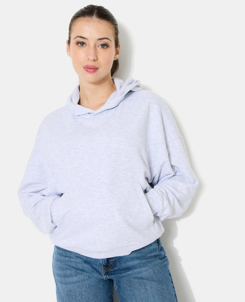 Sweat capuche oversize avec étoiles contrastées - PIMKIE - 2