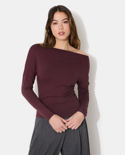 Top manches longues avec encolure bateau - PIMKIE - 1