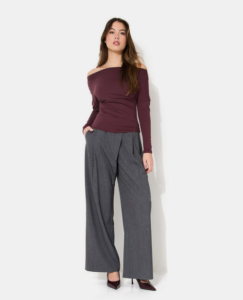 Top manches longues avec encolure bateau - PIMKIE - 3