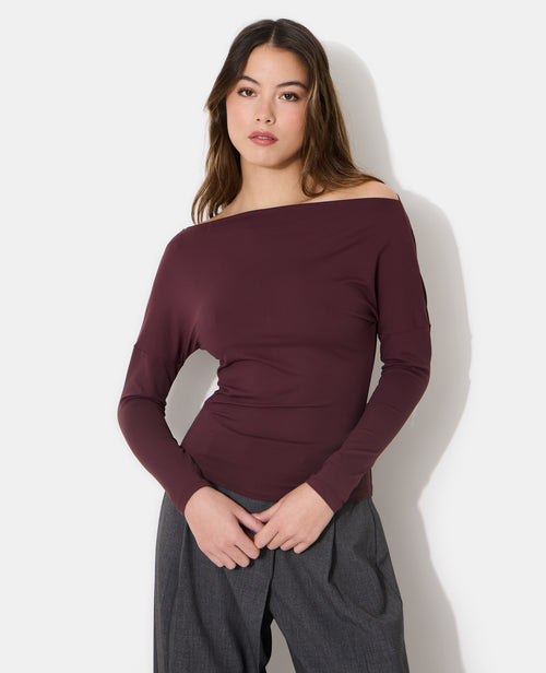 Top manches longues avec encolure bateau - PIMKIE - 7