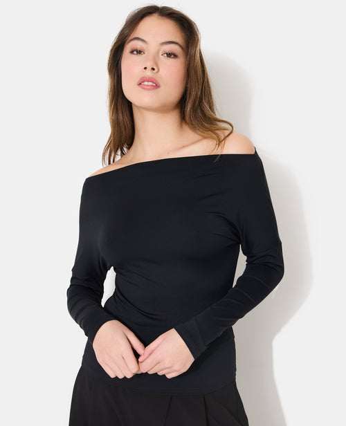 Top manches longues avec encolure bateau - PIMKIE - 5