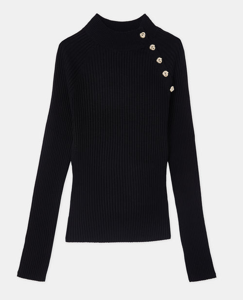 Pull moulant en maille côtelée avec boutons - PIMKIE - 4