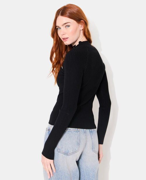 Pull moulant en maille côtelée avec boutons - PIMKIE - 6