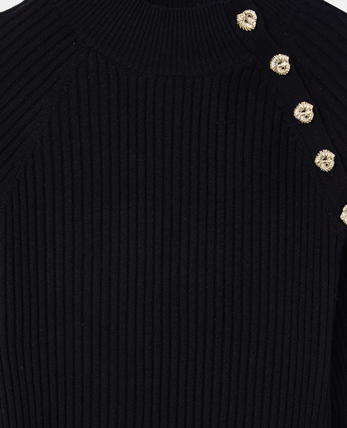 Pull moulant en maille côtelée avec boutons - PIMKIE - 1