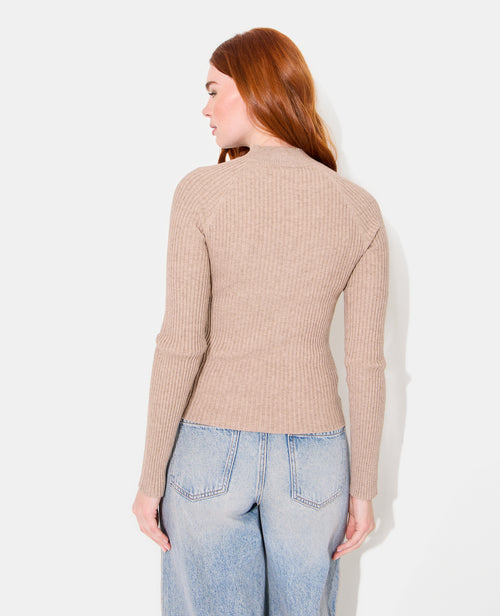 Pull moulant en maille côtelée avec boutons - PIMKIE - 6