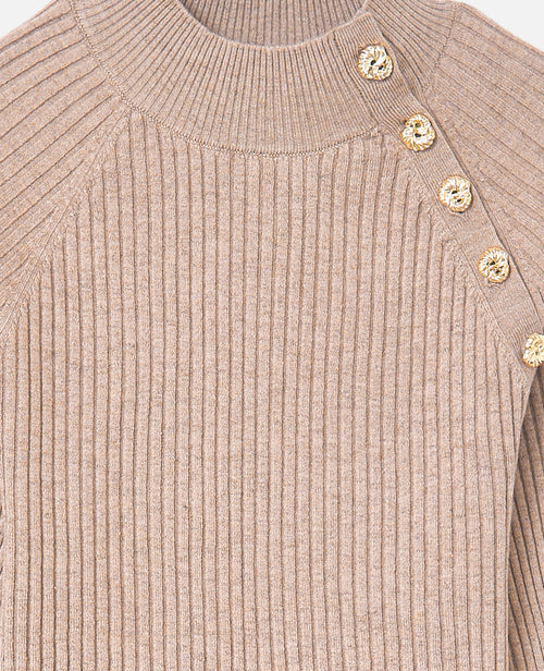 Pull moulant en maille côtelée avec boutons - PIMKIE - 8